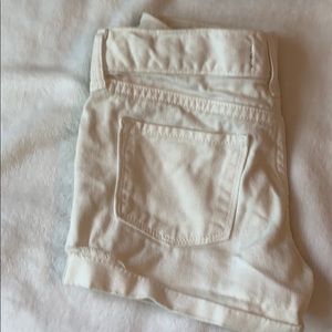 WHITE DENIM SHORTS